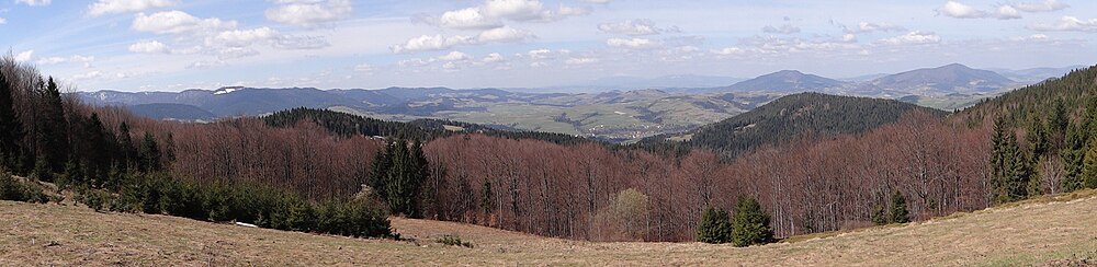 Panorama widokowa z Polany Folwarcznej