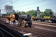 Replica van de Franse stoomloc 'Marc Seguin' tijdens de jubileumviering in 1989 te Utrecht.