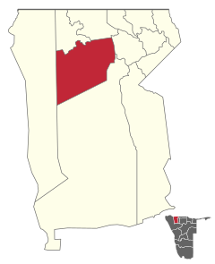 Karte Tsandi (Wahlkreis) in Namibia