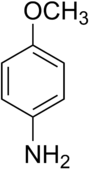 Skeletal formula of p-anisidine