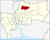 Karte von Bangkok, Thailand mit Bang Khen
