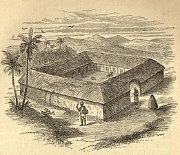 Yoruba architecture depicted in a book by Anna Hinderer in the mid 19th century[95]