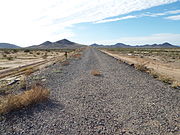 Road leading to the Cave Buttes Dam