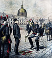 Dreyfus'un ordudan atılma törenini temsil eden resim