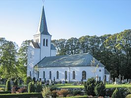 De kerk in Getinge.