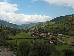 Gyimesbükk látképe a Rákóczi-várból