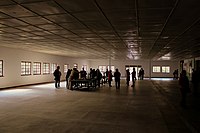 Interior of North Korean meeting building