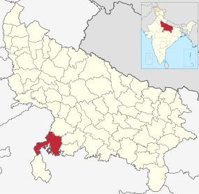 Positionskarte des Distrikts Jhansi