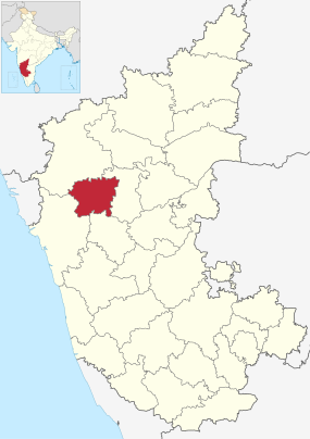 Positionskarte des Distrikts Dharwad