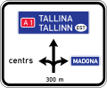 Preliminary direction indicator