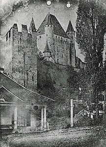 Franziska Möllinger's daguerreotype of Thun Castle (c.1844)