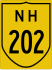 National Highway 202 marker