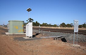 Overview of a wheel impact detector installation