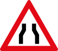 Road narrows