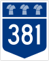 Highway 381 marker