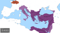 Byzantine Empire under the Leonid dynasty (457–518 AD) in 480 AD.
