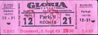 Eintrittskarte Gloria-Palast 5. September 1963
