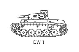 Technische tekening van de DW I