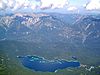 Blick von der Zugspitze auf den Eibsee