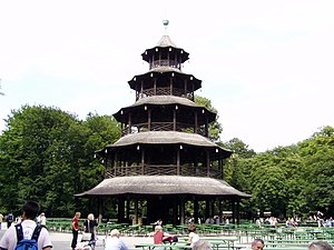 Chinese toren in de Engelse tuin