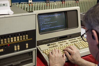 An HP 2647A graphics display terminal