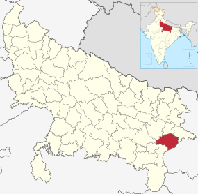 Positionskarte des Distrikts Ghazipur