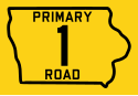 Primary Road No. 1 route marker