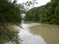 Lac de Montsalvens, bei der Halbinsel