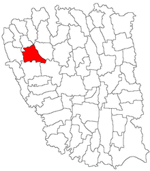 Location in Galați County