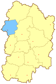 Map with the area marked.