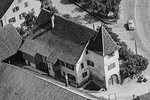 Luftaufnahme des Untervogthauses von 1953