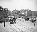 Am Franz-Josefs-Kai (1876), im Hintergrund rechts der Mitte das Hotel Métropole am Morzinplatz, Foto von Wilhelm Burger