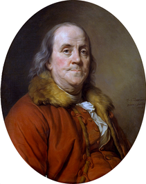 Bức chân dung của Joseph-Siffred Duplessis vẽ Benjamin Franklin được sử dụng trên tờ 100 đô la từ năm 1929 đến năm 1996.