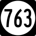 State Route 763 marker
