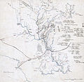 Manuscript Confederate map of the battle of First Manassas (First Bull Run), 1861