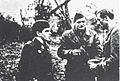 Yugoslavya Halk Kurtuluş Savaş döneminde partizanlar, 1944. Ortadaki Boris Kidrič'tir.