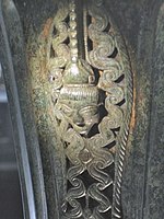 Base of the handle at Dürnberg; the head has a characteristic Celtic leaf-crown.[14]