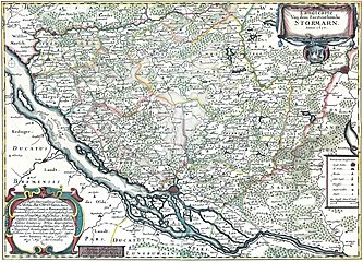 (Geluckstadt)”Wyltenys” 1650, Landkarte Johannes Mejer