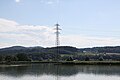 Strommast im Klingnauer Stausee