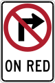 No Right Turn on Red R13A(CA)