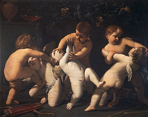 Guido Reni: Kämpfende Putti, um 1625