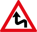 Double curve first to right