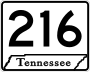 State Route 216 marker