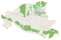 Mapa konturowa gminy Tuczępy, blisko centrum u góry znajduje się punkt z opisem „Podlesie”