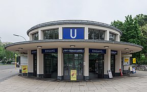 Eingangsgebäude des U-Bahnhofes Krumme Lanke (1929)