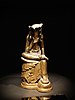 Semi-seated Bodhisattva Maitreya, Silla, early 7th century. Gilt bronze, h. 17.1 cm. National Museum of Korea.