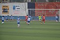 2018–19 Women's First League match Ataşehir Belediyespor (red) vs Hakkarigücü Spor (blue/white)