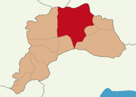 Map showing Burdur District in Burdur Province