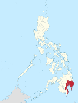 Locatie van de provincie Davao Region