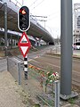 Flowers to commemorate the victims of the tram attack on 18 March 2019 at the 24 Oktoberplein, Utrecht